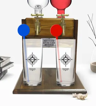 Osobné Farebné Tlačené Je Dual Vodka Cup a Klepnite Dvakrát na Prírodné Drevo Vodka Standı-26