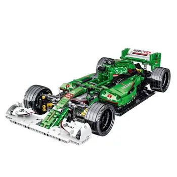 1099PCS Zelená F1 Racing Car Formula Model Stavebné kamene, Tehly Technické Série Stvoriteľa Auta, Hračky pre Deti Narodeniny Chlapcov Darčeky Deti