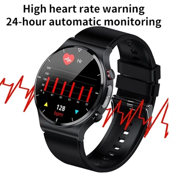 1.32 Palcový EKG Mužov Smart Hodinky Vodotesné Ip68 Bezdrôtové Nabíjanie Kyslíka v Krvi, Monitor pre Android IOS Šport Fitness Smartwatch Mužov