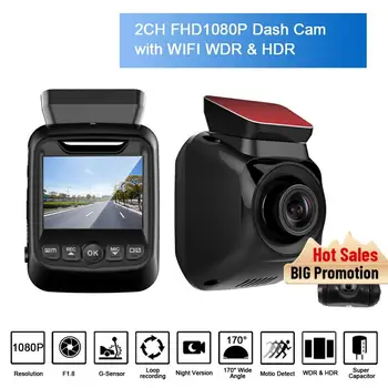 FHD1080P WIFI Auta DVR Kamery ADAS Dash Cam Spätné Kamery Automatické kamery, DVR G-Senzor, Nočné videnie kamery duálne kamery