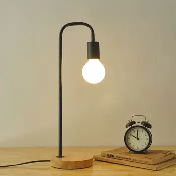 Severná Európskom štýle retro minimalistický moderné priemyselné drevo stolná lampa spálňa štúdia stolná lampa, nočné lampy