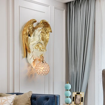 Európska Anjel nástenné svietidlo obývacia izba pozadí steny, spálne, chodby koridoru Americký Tvorivé posteli dekorácie Hotel lampa