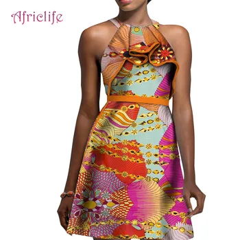 Africké Oblečenie Pre Ženy, Nový Plášť Špagety Popruh Šaty Strany Patchwork Sexy Lady Sukne podkolienok Plus Veľkosť Vlastné WY9268