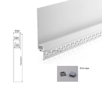 25 X 2M Sady/Veľa zapustené stenu lineárne led bar profilu svetlo veľké H typ hliníkový profil led kanál pre nástenné svietidlá