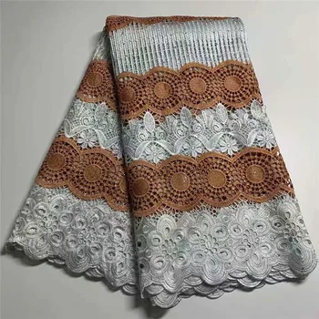 Vysoko Kvalitné francúzske Čistý Čipky Textílie 2021 Najnovšie Afriky Nigérijský Guipure Punč Šnúrky Tkaniny 5 Metrov Pre Svadobné Šaty df67-4