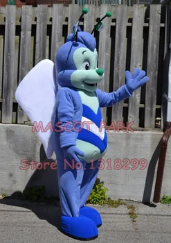 Cutie blue butterfly maskot kostým pre dospelých veľkosť prispôsobiteľné cartoon motýľ hmyzu tému anime, kostýmy, karneval, maškarný