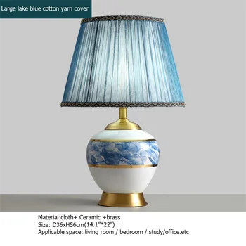 BRAT Keramické Stolové Lampy, Meď Stôl Svetlo Moderné Dekoratívne Textílie pre Domáce Obývacia Izba, Jedáleň, Spálňa