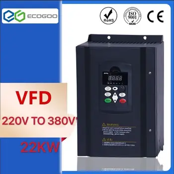 22KW 220V AC Frekvenčného meniča VFD Invertor pre 3 fázové 380V vretena vfd pre cnc ovládač