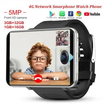 DM100 4G 2.86 Palcový Displej Smart Hodinky Android OS 7.1 Telefón 3 GB 32 GB 5MP Fotoaparát 480*640 Ips Displej 2700mah Batérie Smartwatch