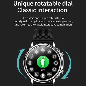 Rotačné Vytáčanie Smartwatch Mužov Nepremokavé Pásmo Tepovej frekvencie, 13.2 cm 360*360 Pixelov Veľkej Obrazovke Smatwatch CF81 Ženy Pre Android IOS
