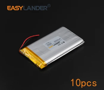 10pcs/Veľa 3,7 V 3000mAh 605085 Nabíjateľná li Polymer Li-ion Batéria Pre Tablet PC iPAQ Power Bank Prenosné DVD Spotrebiteľa 065085