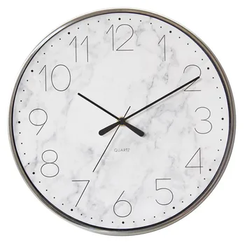 Okrúhle Biele Nástenné Hodiny Quartz Nordic Dizajn, Kreatívne Spálňa Nástenné Hodiny Digitálne Tichý Reloj De Porovnanie Domáce Dekorácie 50wc
