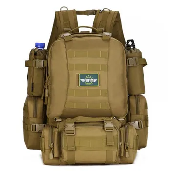 50 l batoh cestovné kombinácie batoh, veľká kapacita batoh tašky vojenskej taktiky wearproof Muž tašky, messenger taška