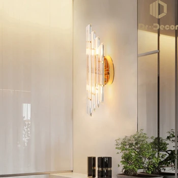 Moderné Luxusné Nástenné Svietidlo Crystal Obývacia Izba, Spálňa Domova Koridoru Uličkou Crystal Dekor Nočná Lampa Na Čítanie Vnútorné Osvetlenie