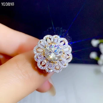 2020 NOVÉ praskanie moissanite drahokam krúžok pre ženy šperky zásnubný prsteň pre svadobné 925 sterling silver ring narodeniny
