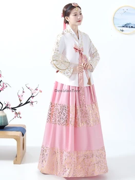 2022 tradičné kórejské hanbok šaty žena národný kostým oriantal kostým hanbok dávnych cosplay oriantal kórejský tanečné šaty