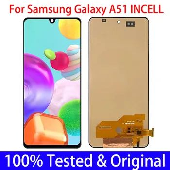 A515 Incell Pre Samsung Galaxy A51 LCD Displej Dotykový Digitalizátorom. Montáž Žiadne Odtlačky prstov A515F A515FD Displej S Rámom