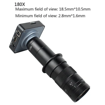 1080P 60FPS 2K 38MP HDMI USB Priemyselné Elektronické Digitálne Video Mikroskopom Fotoaparát TF Video Rekordér+180X 300X 100X C mount Objektív