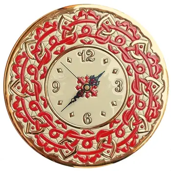 Španielsky vysoké keramické hodinky 24 cm/9,45 palcový lakované priemer vyrobené 24 quilates-arte-domov a dekorácie