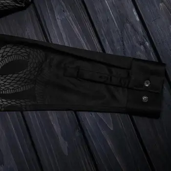 Azazel Tričko Mužov Luxusné Jedinečné Silné Had Dizajn Mens Košele Módne Celoplošný Vytlačené Dlhý Rukáv Košele Muž Plus Veľkosti 4xl