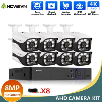 AHCVBIVN HD AHD 8MP DVR HD 8MP V/Vonkajšie Domov kamerovým Systémom 8CH CCTV kamerový DVR Auta AHD 5MP Fotoaparát Nastaviť