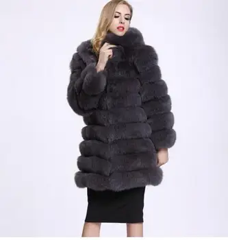 TUHAO Zimné Dámske Dlhé Pozdĺžne Umelú Kožušinu Kabát Hrubé Teplé Voľné Dlhý Rukáv Overwear Plus Veľkosť Coats pre Ženy LQ316