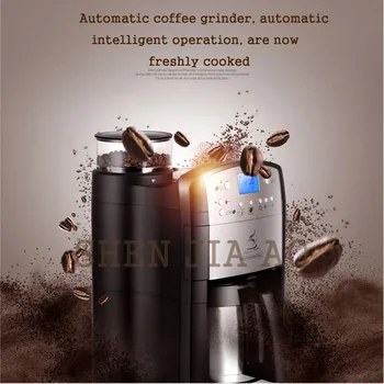1-10 Poháre Kaviareň Americký kávovar kávovar Brúsne zrná+, aby káva 1500ML Kávy Stroj Pre Domáce Kancelárie