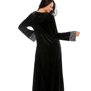 2021 Moslimský Nový Blízkom Východe Mesta Voľný čas Velvet Voľné Šaty Moslimských Temperament Všestranný Módne dámske oblečenie Žena Abaya