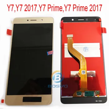 Veľkoobchod 5 Ks/Veľa pre Huawei Y7 2017 LCD displej Y7 Prime a Y7 Rozkvet 2017 s dotyk s rámom montáž