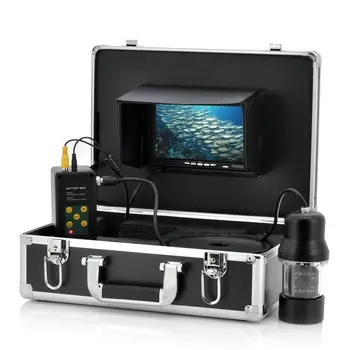 1/3 Palca SONY CCD Podmorský Rybolov Fotoaparát - 360 Stupňový Výhľad, Diaľkové Ovládanie, 7 Palcový LCD Monitor, 14Pcs Biele Svetlá