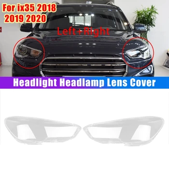 1 Pár Ľavý+Pravý pre Hyundai IX35 2018 2019 2020 Auto Svetlometov Kryt Objektívu Vedúci Svetlo Tienidlo Predné Svetlo Shell Kryt