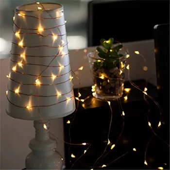 5M 10M Medený Drôt LED Vodotesný String svetlá Dovolenku Vonkajšie Víla Svetlá Na Vianočný Večierok Svadobné Dekorácie