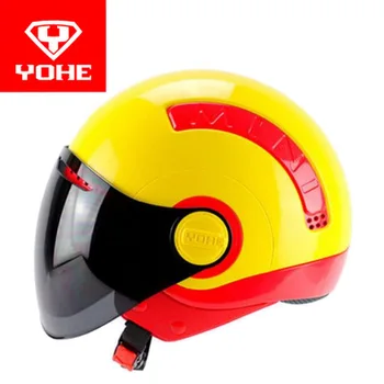 2019 Lete Nové YOHE Polovicu Tváre motocyklové prilby MINI polovicu tváre Elektrický bicykel motorky prilby vyrobené z ABS PC objektív M L XL