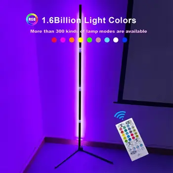 1 Nastavte Rohu Svetlo RGB Farby náladové Osvetlenie Bluetooth-kompatibilné Diaľkové Poschodí Lampa LED Okolitého Svetla