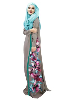 Moslimské Etnických Dlhé Šaty Digitálna Tlač Multi-Farebné Multi-Veľkosť arabčina Župan turecko šaty pre ženy strany