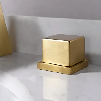 Móda zlatým Mosadz Kúpeľni, Umývadlo, Batérie, Rozšírené studenou vodou Povodí Kohútik Luxusné medi kúpeľňa batérie,Čierna,Zlatá