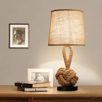 Americký Lampa retro lano handričkou podkrovie art nočná lampa spálňa štúdia úrad, kaviareň, hotel, reštaurácia, bar svetlo E27 stôl svetlo WF1026