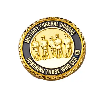 Vlastné logo elektrolyticky pokrývajú zlaté mince nový štýl 3D kolo vojenské mince
