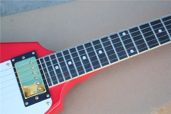 Nové vlastné gitara, červená 6-string gitara, rosewood hmatníkom, biela stráž. LP pickup, môže byť hmotnosť na mieru