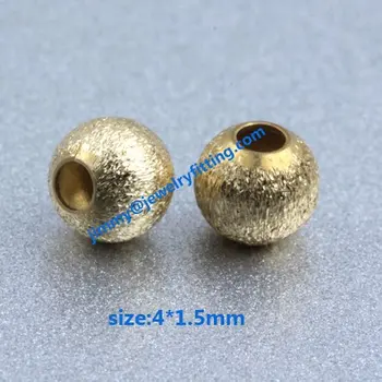 Veľkosť 4*1,5 mm Šperky zistenia kovové korálky mosadz škvrna korálky kefa medi korálky