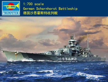 Trumpeter 06737 1/700 nemecký Scharnhorst Battleship plastikový model auta