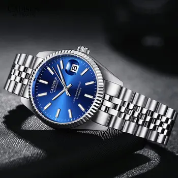 CADISEN Automatické Hodinky pre Mužov 2021 Luxusné Nerezové Náramkové hodinky Módne Nepremokavé Mechanické Človek Pozerať Relojes часы