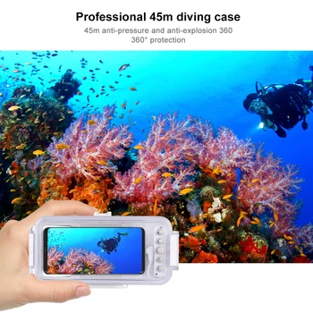 PULUZ 45m/147ft Nepremokavé Potápanie Bývanie Foto Video, Pričom Podvodné Kryt pre Android Typ-C OTG Mobilný Telefón Potápanie Prípade