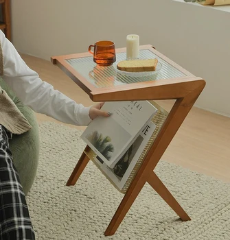 Louis Módne Čaj Stôl Severské Drevo Moderný Jednoduchý Malý Dom Luxusné Sklo