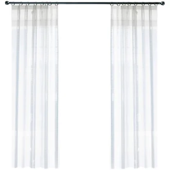 Vlastné opony All-zápas francúzsky Jednoduchosť moderného Väzbe bavlna biela Textúra x izba, obývacia izba okno zatmenie opony tylu M1072