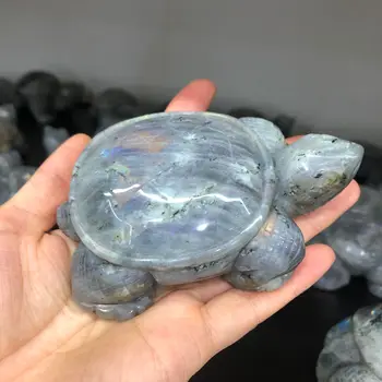 Krásne Krásne crystal rezbárske práce prírodné ručne vyrezávané labradorit kameň korytnačka módne dary