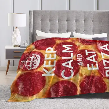 Jesť pizzu deka gauč posteľná bielizeň mäkká flanelové obliečky kryt pohovkou, spálňa dekoratívne nap deka dospelých a detí listov