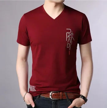 Pánske bavlnené módne bežné krátke rukávy T-shirt 547