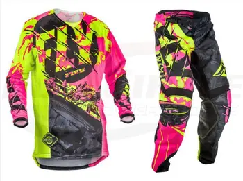 Nové Lietať Ryby Motocross MX Racing Suit Dres a Nohavice MTB Kombá Moto-ATV Dirt Bike Výstroj Nastaviť Červená/Modrá Dirt Bike Výstroj