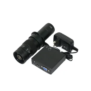 10X 180X 300X C-Mount nastaviteľný zoom objektív 1080P 1/2.5 Palcový HDMI VGA USB video Mikroskopom Kamery, OSD Meranie Podporu